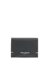 Maison Margiela Grained Leather Bi-fold Card Holder In Black
