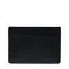 Maison Margiela Black Card Holder With Four Rear Stitchings In Leather Woman In Black