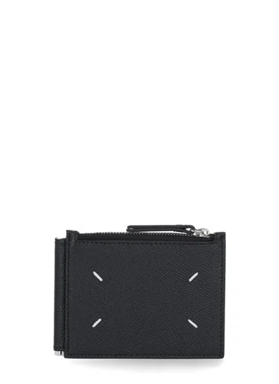 Maison Margiela Four Stitches Leather Wallet In Black