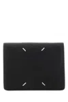 Maison Margiela Black Leather Wallet In Black