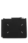 Maison Margiela Signature Stitch Zip Wallet In Black