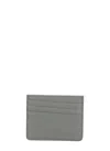 Maison Margiela Unisex Compact Wallet In Textured Leather In Gray