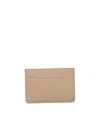 Maison Margiela Grain Leather Card Holder In White