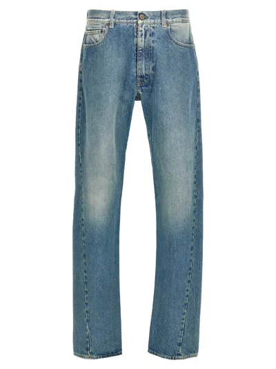Maison Margiela Washed Denim Jeans In Medium Blue