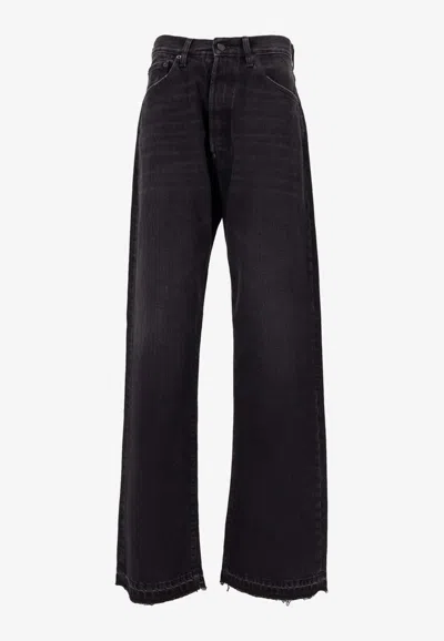 Maison Margiela Washed Denim Pants In Black