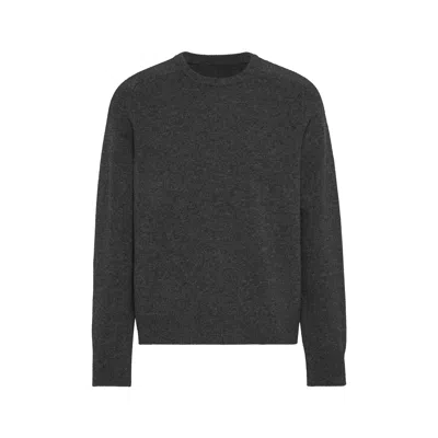 Maison Margiela Washed Lambswool Sweater Man Charcoal In Black