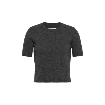 Maison Margiela Washed Lambswool Top Man Charcoal In Gray