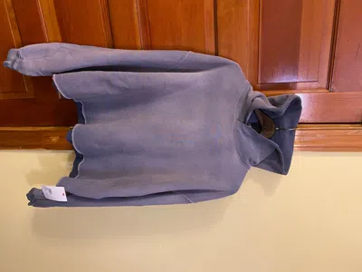 Pre-owned Maison Margiela Washed Oversized Cotton Hoodie In Washed Navy