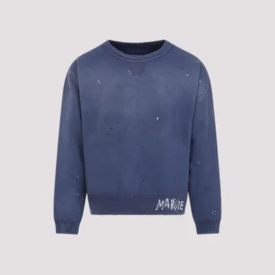 MAISON MARGIELA WASHED PURPLE COTTON SWEATSHIRT