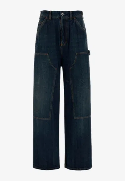 Maison Margiela Washed Straight-leg Jeans In Blue