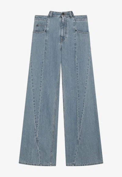 Maison Margiela Stonewashed Straight-leg Denim Jeans In Medium Blue