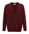 Maison Margiela Wool Cardigan With V-neck And Back Detail In Brown