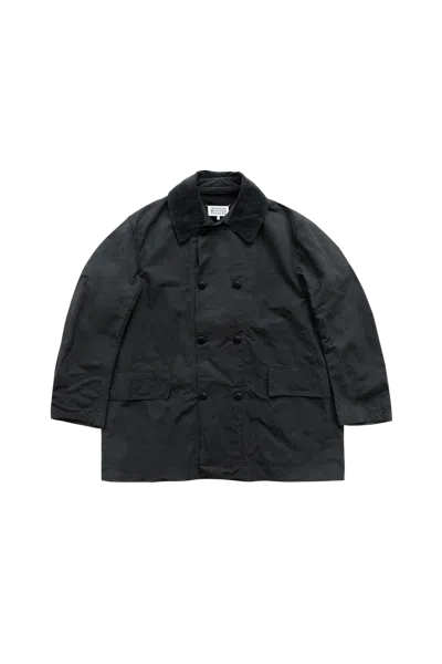 Maison Margiela Waxed Cotton Jacket Grey In Gray