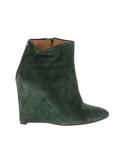 Pre-owned Maison Margiela Wedges In Green