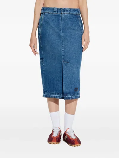 Maison Margiela Welt-pocket Denim Skirt In Blue