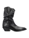 Maison Margiela Tabi Western High-heeled Short Boots In Black