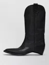 Maison Margiela Heel-less Western Leather Boots In Black