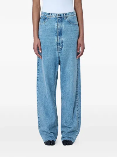 Maison Margiela Whiskering-effect Jeans In Blue