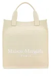 Maison Margiela Ivory Canvas Shopping Bag In Neutral
