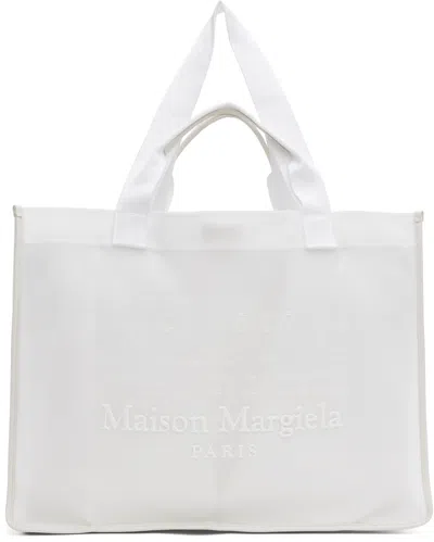 Maison Margiela Large Cabas Tote In White