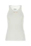 Maison Margiela Women White Cotton Blend Tank Top