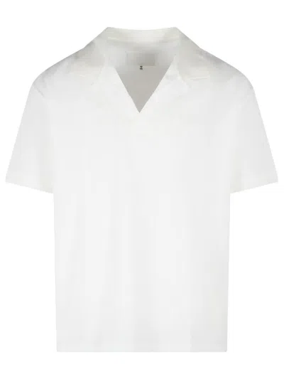 Maison Margiela White V Neck Polos