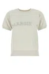 Maison Margiela Shortsleeved Sweatshirt In Neutral