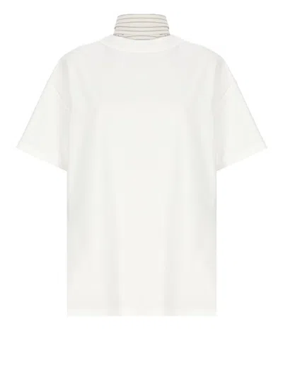 MAISON MARGIELA WHITE COTTON T-SHIRT