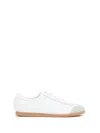 Maison Margiela White Featherlight Sneakers In Calfskin And Suede