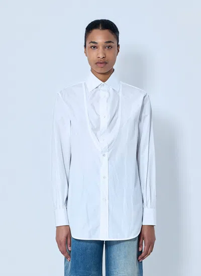 Maison Margiela White Folded V-neck Collar Shirt