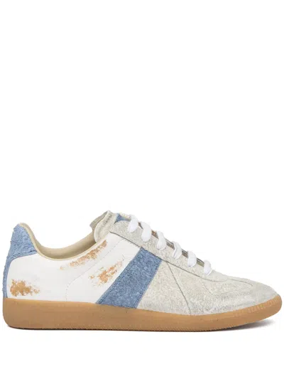 Maison Margiela White Lace Up Sneakers