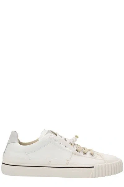 Maison Margiela White Leather And Canvas New Evolution Sneakers