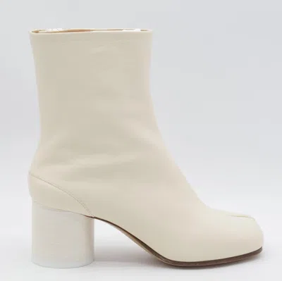 MAISON MARGIELA MAISON MARGIELA WHITE LEATHER BOOTS