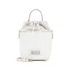 Maison Margiela White '5a Bucket' With Chain Adjustable Shoulder Strap In Leather Woman In White