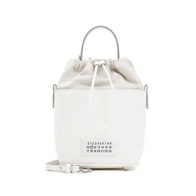Maison Margiela White Leather Bucket Bag