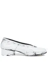 Maison Margiela Black & White Tabi New Ballerina Flats In White