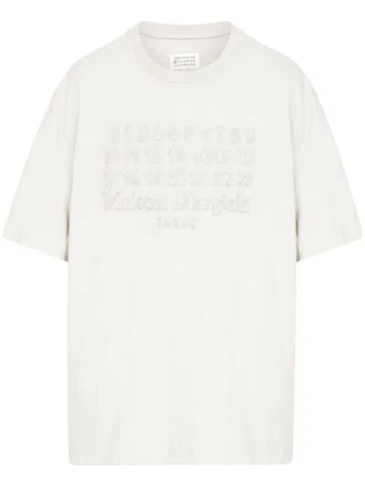 MAISON MARGIELA WHITE LOGO COTTON T-SHIRT
