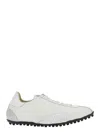 Maison Margiela White Low Top Sneakers With Logo Patch On The Tongue And Contrasting Heel In Cotton Blend Woman In White
