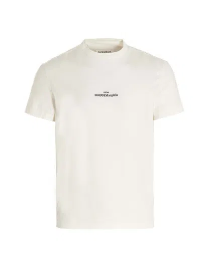 Maison Margiela Distorted Logo T-shirt In White