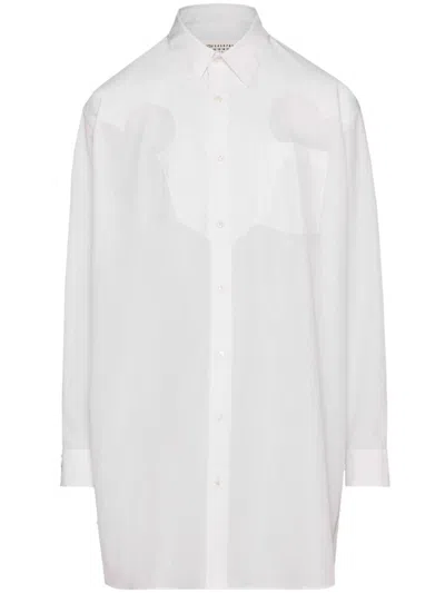 Maison Margiela White Oversized Cotton Shirt For Women