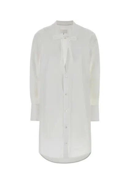 Maison Margiela Cotton Poplin Shirt Dress In White