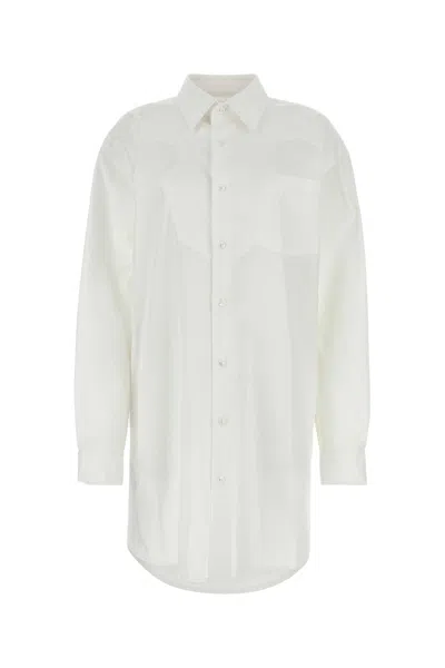 Maison Margiela White Poplin Shirt Mini Dress