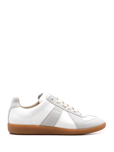 Maison Margiela White Replica Sneakers In Bianco/grigio