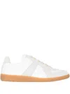 Maison Margiela White Sneakers With Textured Panels And Gum Rubber Sole In White