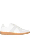 Maison Margiela White Sneakers With Textured Panels And Gum Rubber Sole In White