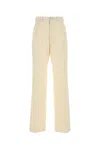 Maison Margiela Cream Mohair Blend Pant In Neutral