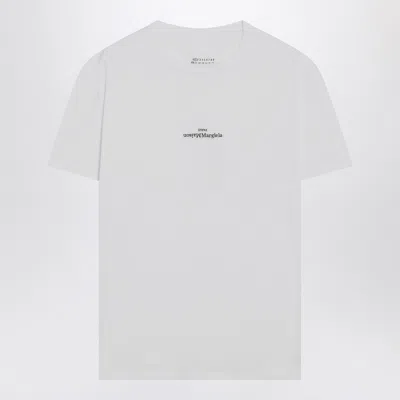 Maison Margiela White T-shirt With Distorted Logo