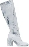 Maison Margiela White Tabi Bianchetto Boots In H1532 Black/white