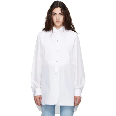 Maison Margiela Tailored Long Sleeve Shirt Lightweight Fabric In White