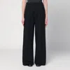 Maison Margiela Pleated Wool Trousers Woman Black In Black
